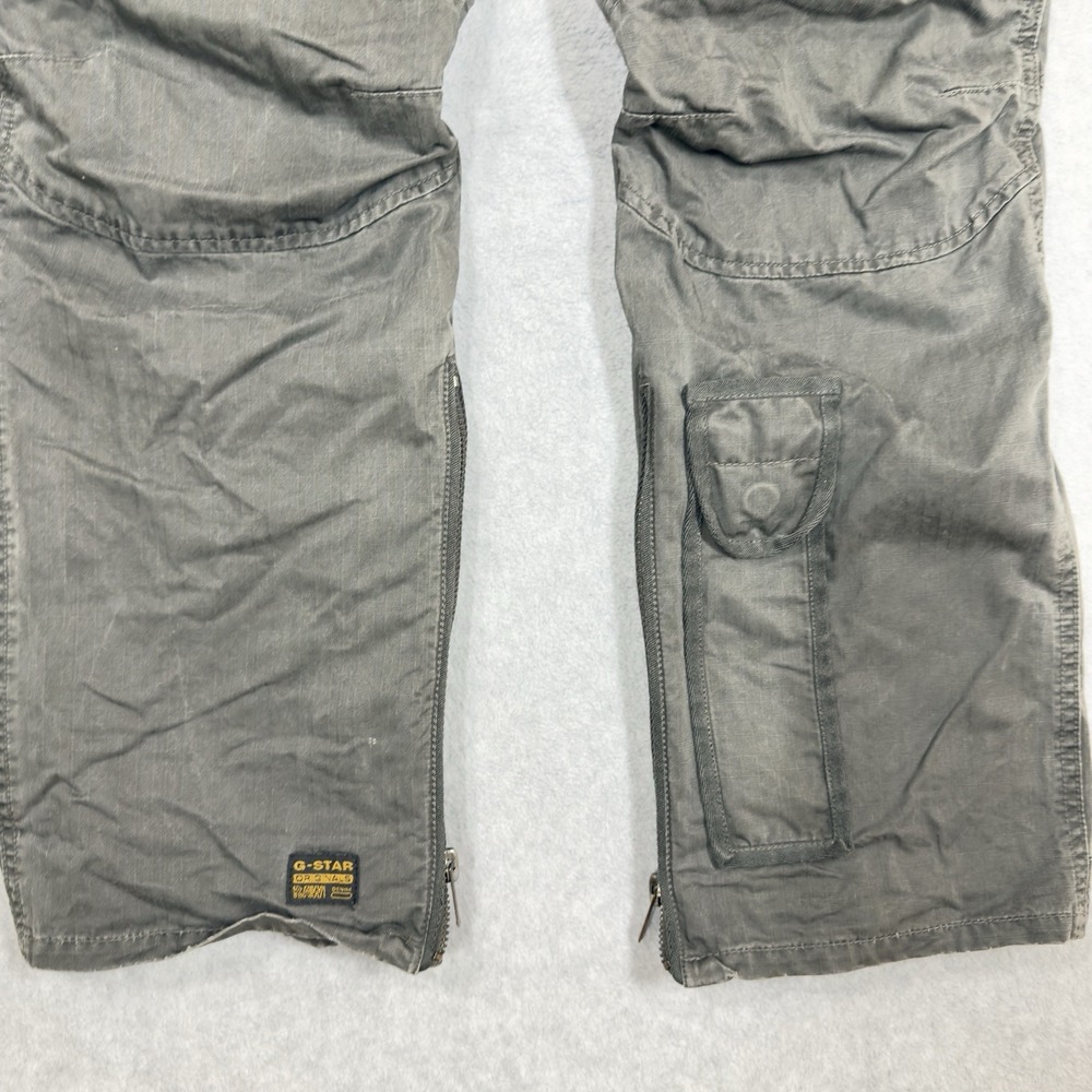 G-Star Raw SC ARMY ELWOOD Pants Mens 28x32 Gray Cargo Utility Knife Pocket - Picture 3 of 8